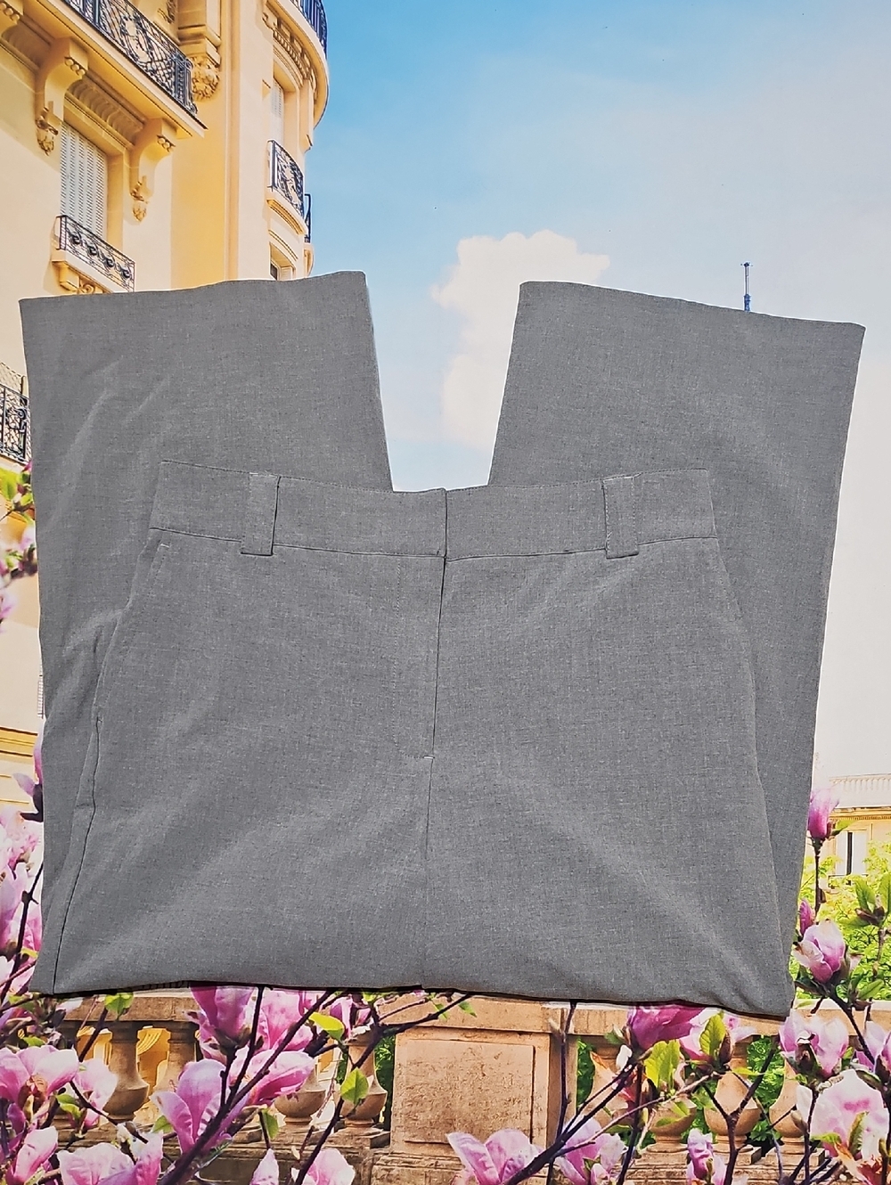 Rachel Zoe High Waist Gray Wide-Leg Trousers Pants Size 10